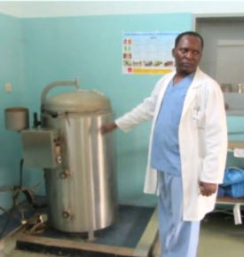 The one sterilization machine used at the hospital, donated by MedShare.